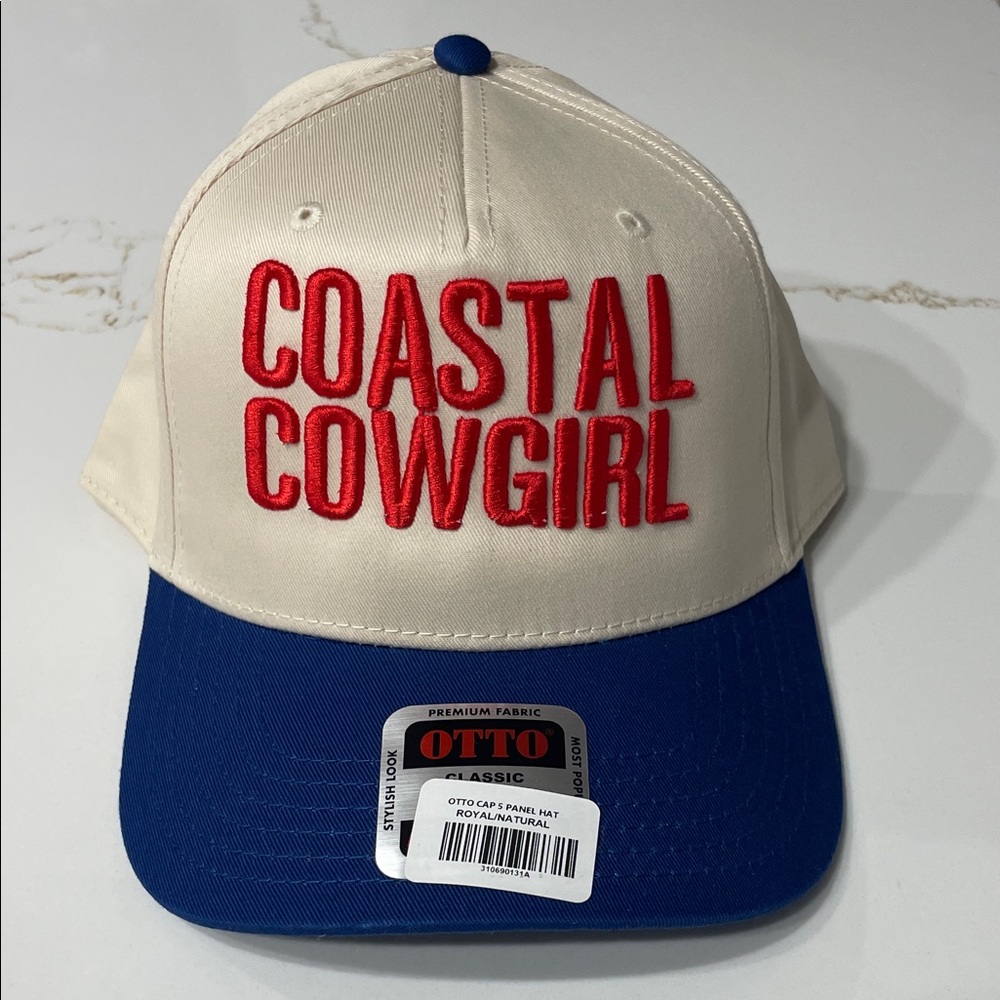Coastal Cowgirl Embroidered Classic Fit Royal Blue and Natural Hat